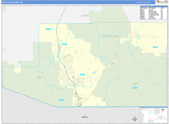 Santa Cruz County, AZ Digital Map Basic Style